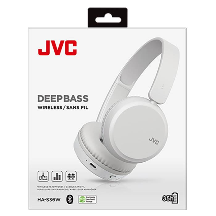 JVC HAS36WWU HVID OVER-EAR BLUETOOTH HEADSET -  fra HjemTek - nu kun 419 kr. Hos HjemTek 