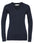 Ladies’ V-Neck Strikpullover i CottonBlend™