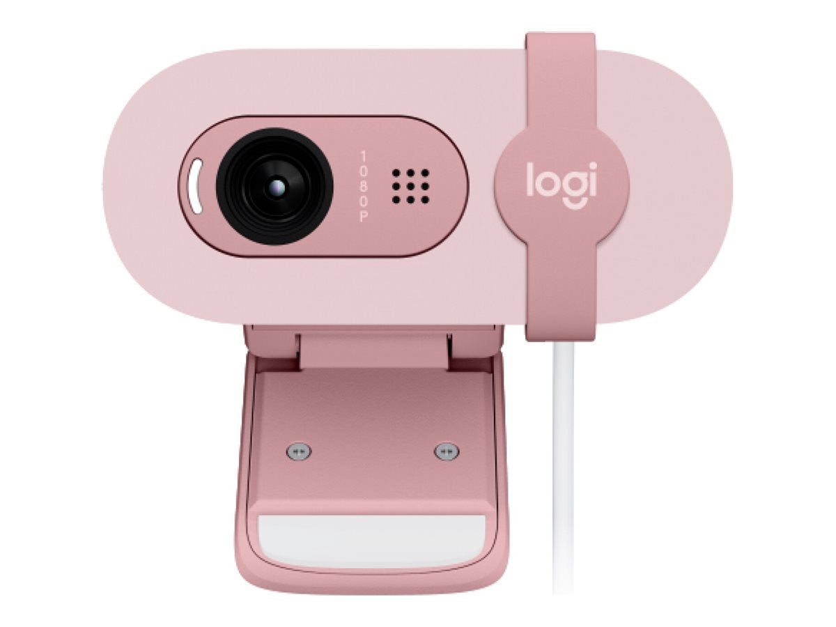 Logitech Brio 100 Full HD Webcam Rose -  fra Logitech - nu kun 369 kr. Hos HjemTek 