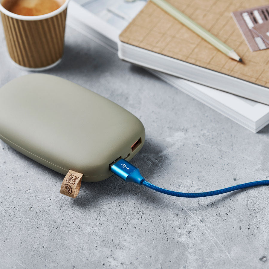 GreyLime Braided USB-A til MFi Lightning Kabel Blå 1 m -  fra GreyLime - nu kun 179 kr. Hos HjemTek 