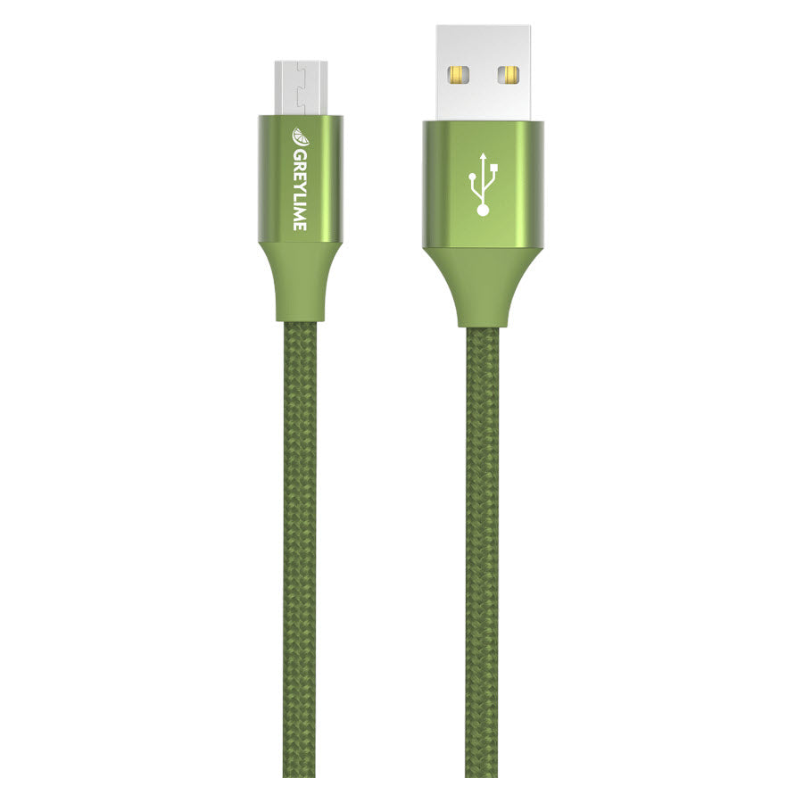 GreyLime Braided USB-A til MFi Lightning Kabel Grøn 2 m -  fra GreyLime - nu kun 199 kr. Hos HjemTek 