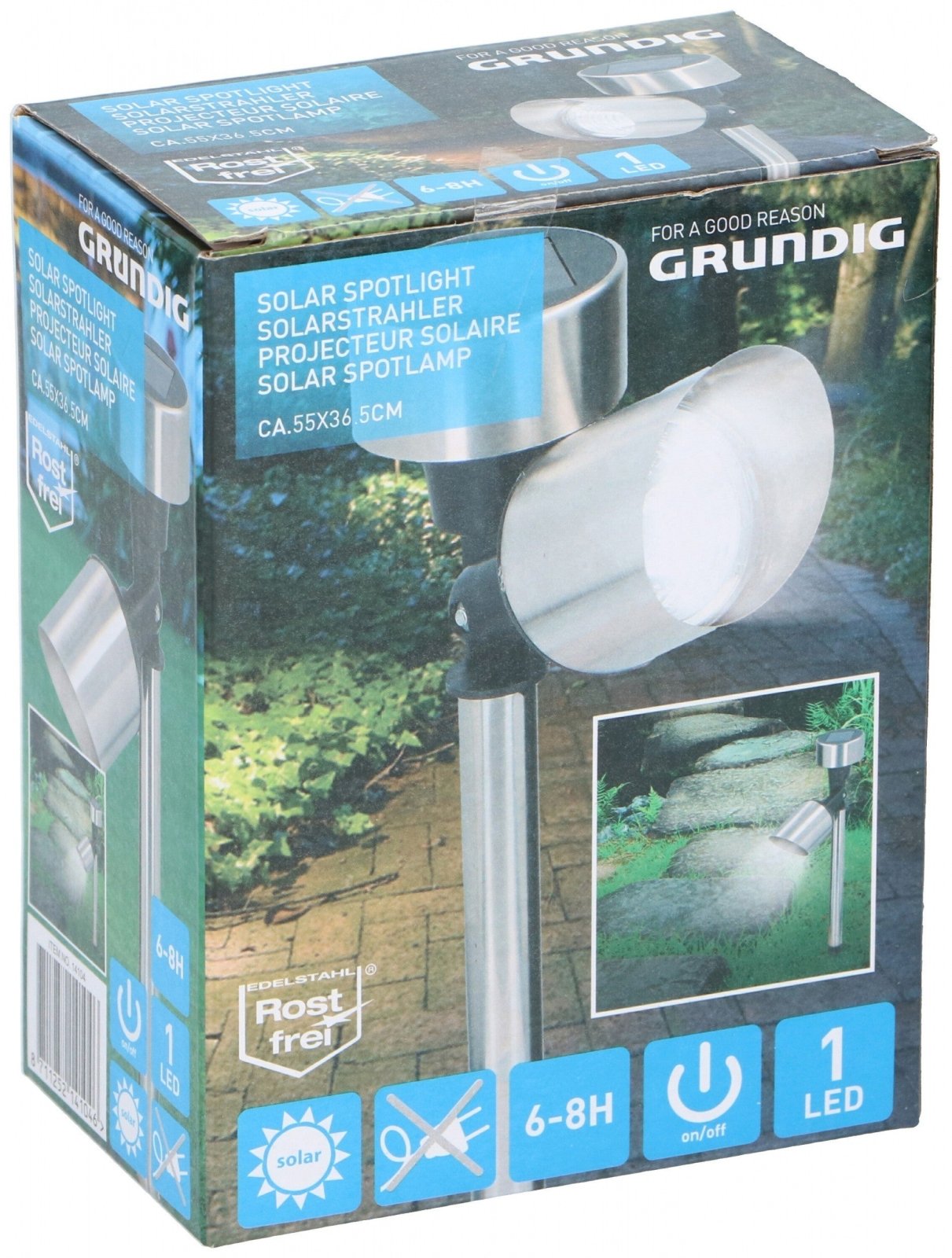 Grundig LED Solcellelampe 36,5 cm -  fra EGK - nu kun 69 kr. Hos HjemTek 