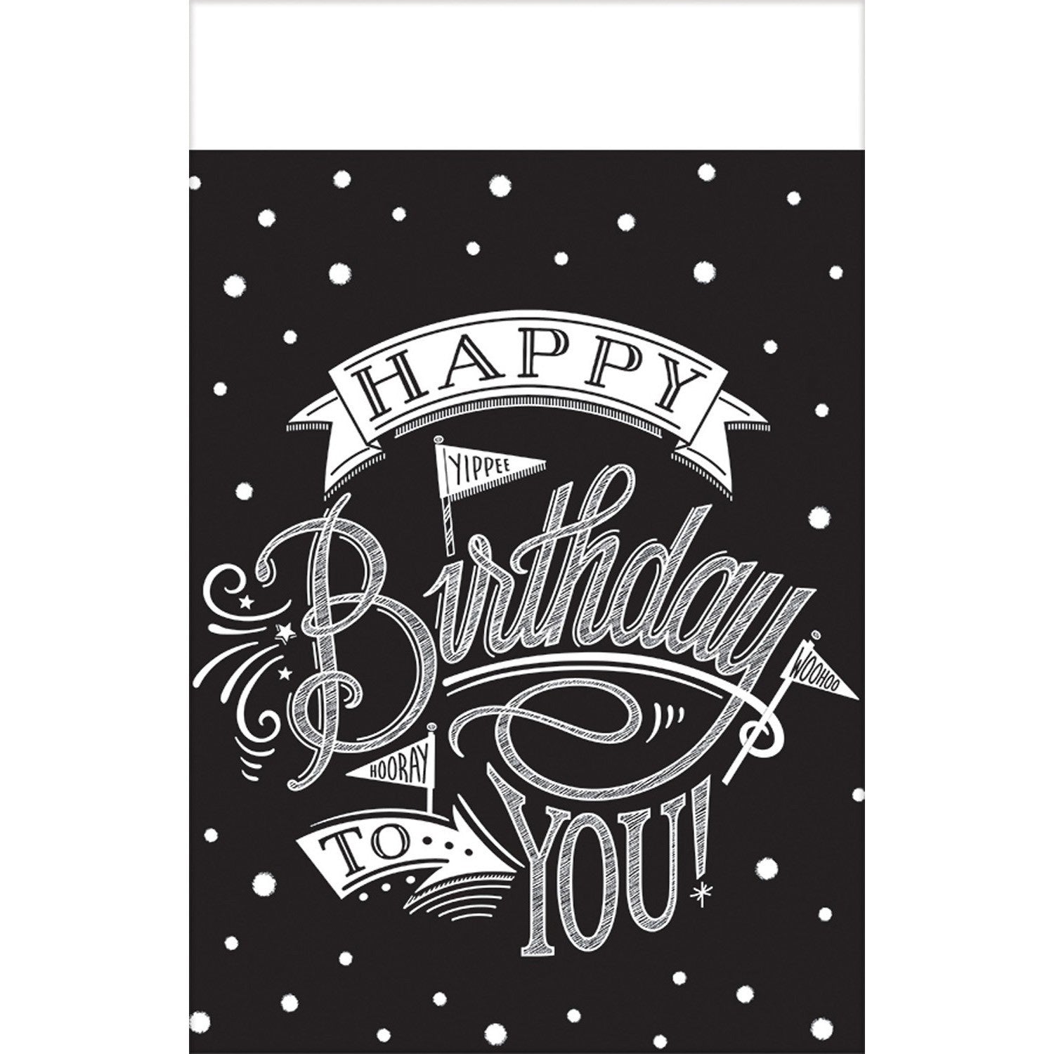 Happy Birthday Borddug Sort 137 x 274 cm -  fra EGK - nu kun 79 kr. Hos HjemTek 