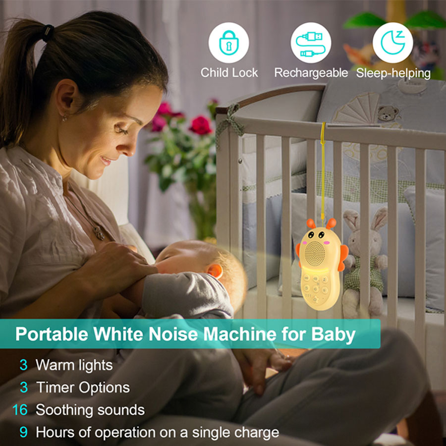 Lippa humlebi baby natlampe med white noise, Gul -  fra Lippa - nu kun 239 kr. Hos HjemTek 