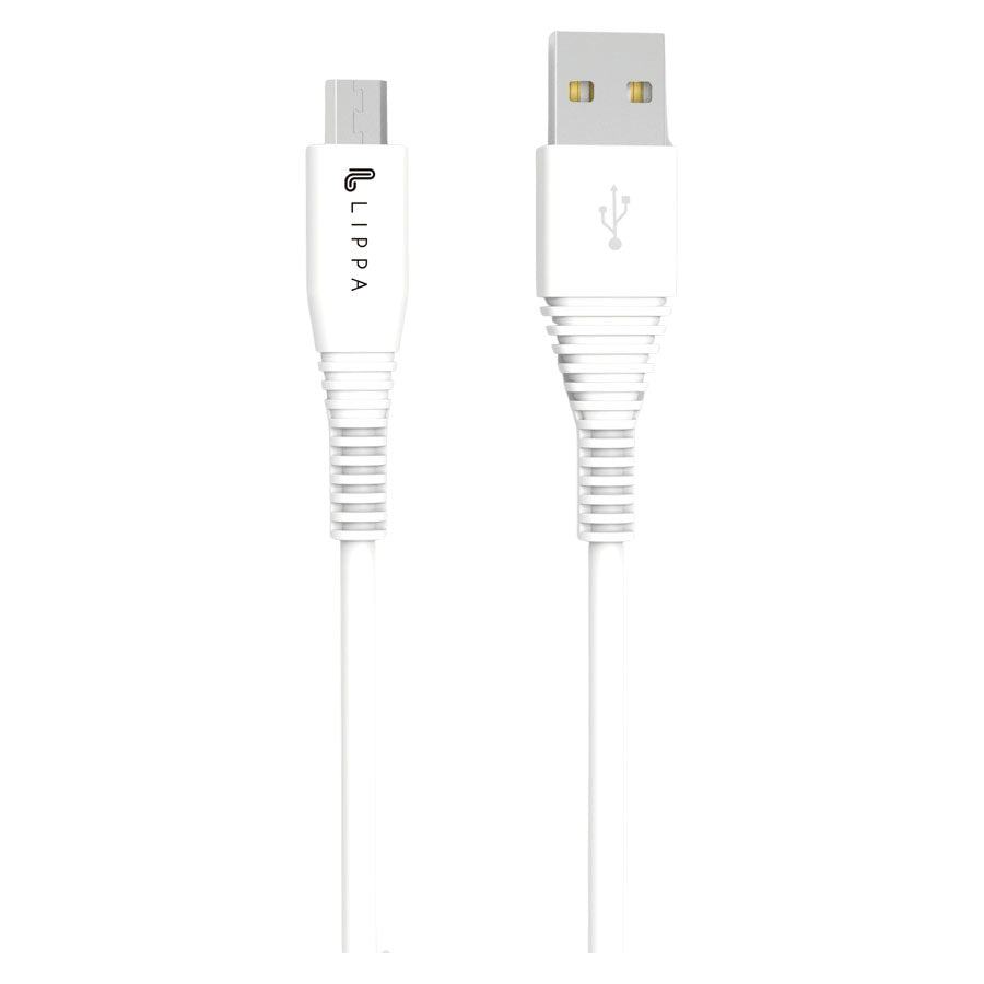 Lippa USB-A til Mikro USB kabel 1m, Hvid -  fra Lippa - nu kun 89 kr. Hos HjemTek 