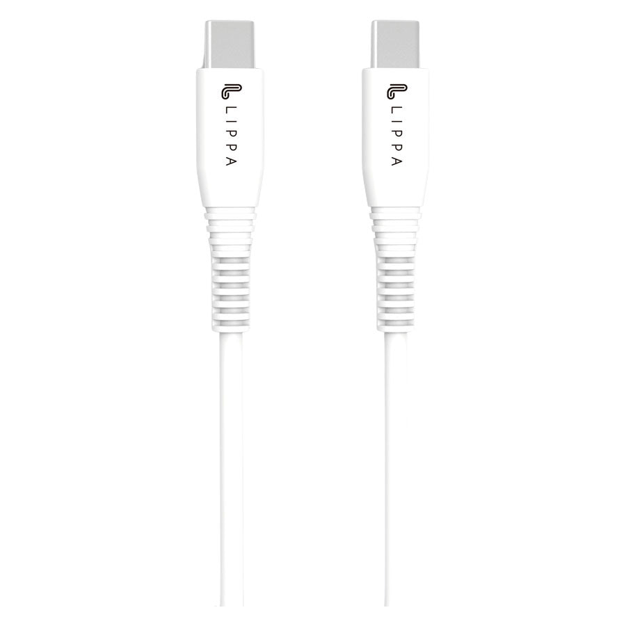 Lippa USB-C to USB-C Cable 1m, White -  fra Lippa - nu kun 89 kr. Hos HjemTek 