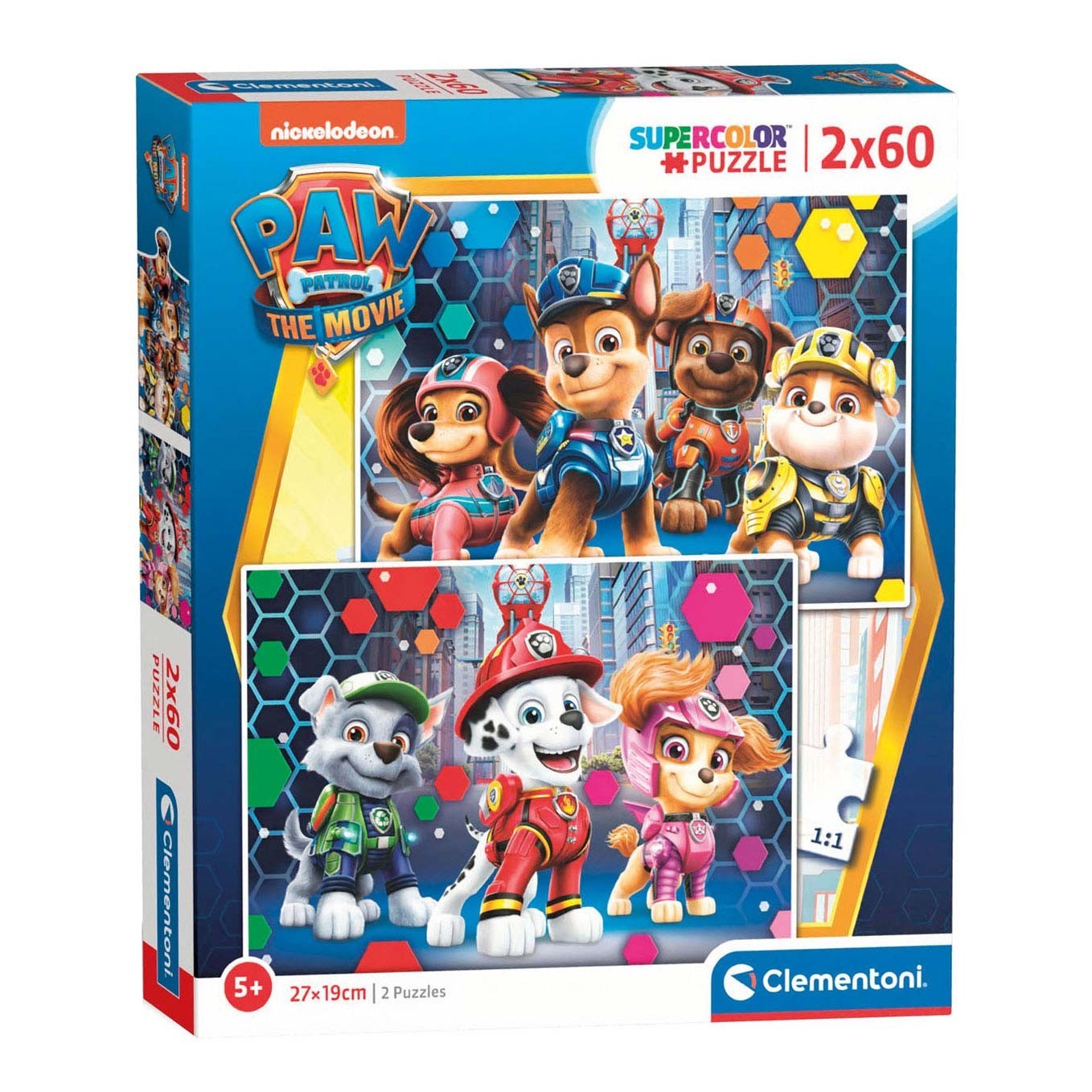 Paw Patrol Clementoni Puslespil The Movie, 2x60 Brikker -  fra EGK - nu kun 109 kr. Hos HjemTek 