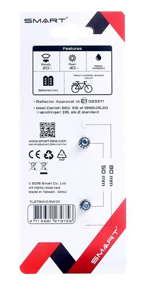 SMART LED Forlygte Blink/konstant Lys 50mm / 80mm - HjemTek