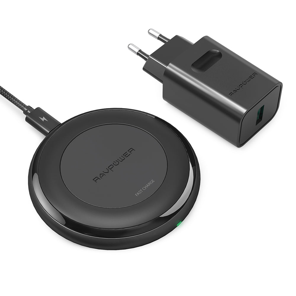 Trådløs oplader fra RAVPower 10W Qi Charger incl. - HjemTek