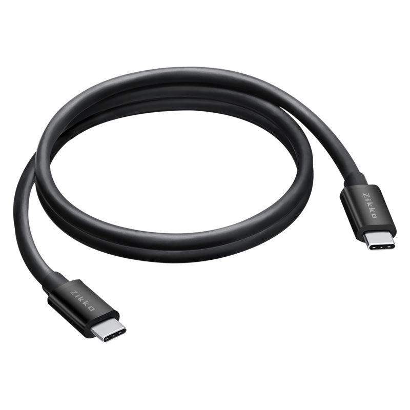 Zikko 0,5m 100W / 40Gb 8k USB-C Kabel, Sort - HjemTek