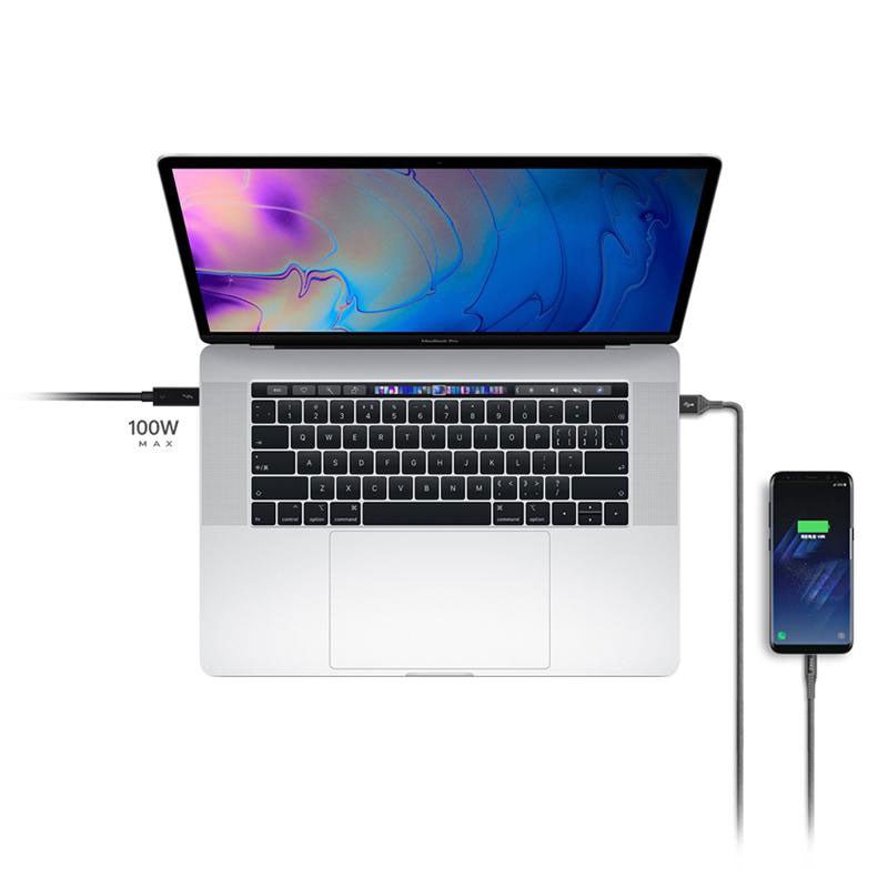 Zikko 0,5m 100W / 40Gb 8k USB-C Kabel, Sort - HjemTek