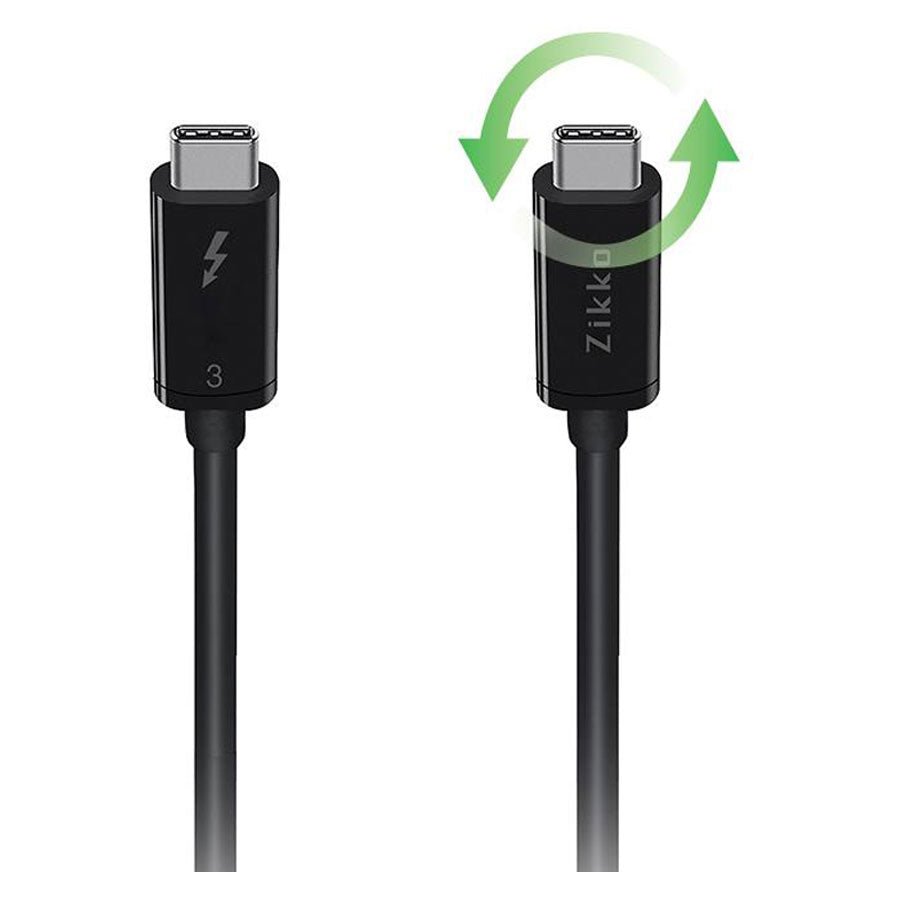 Zikko 0,8m 100W / 20Gb 8K USB-C Kabel, 0,8m, Sort - HjemTek