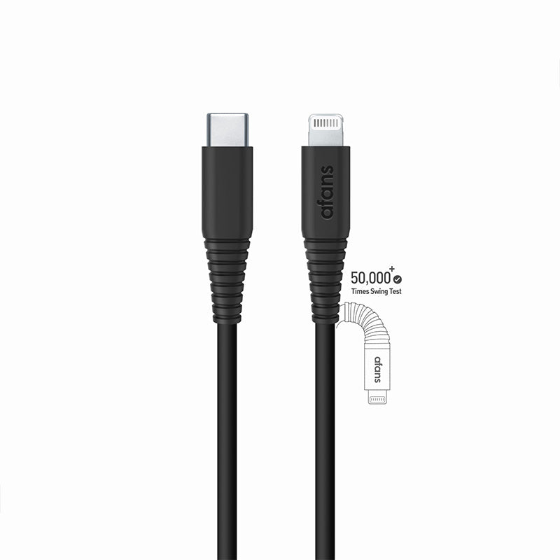 Zikko afans USB-C to MFi Lightning 1,5m cable, Black - HjemTek